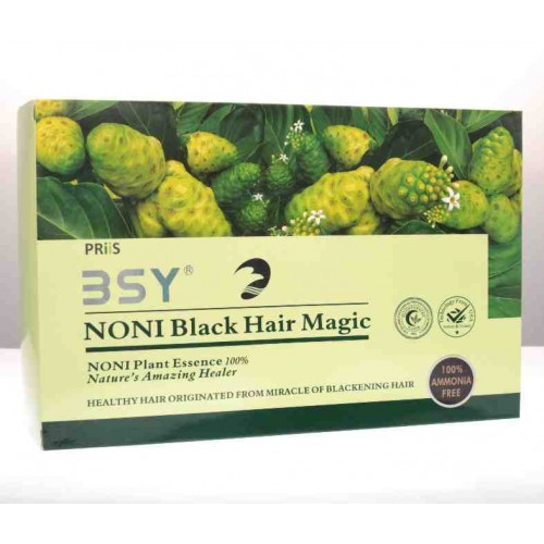 BSY Noni BLACK Hair Magic Shampoo - 10 sachets 20 ml each