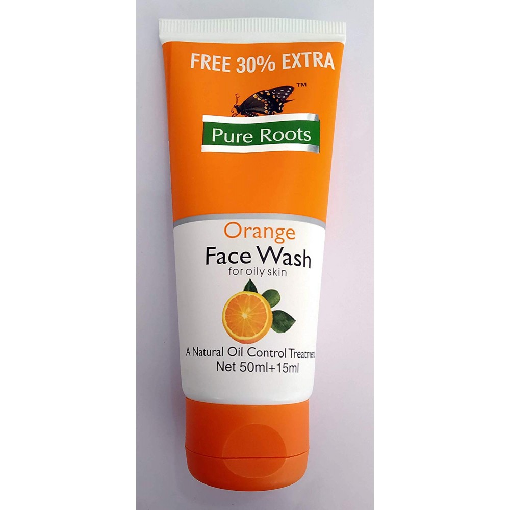 Buy Pure Roots Herbal Face Wash 130ml Orange | ShopHealthy.in