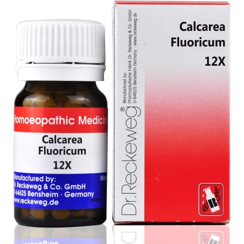 Dr. Reckeweg Calcarea Fluoricum 12X (20g) : For Varicose Veins, Piles, blur vision, Tooth cavity, Gouty swellings