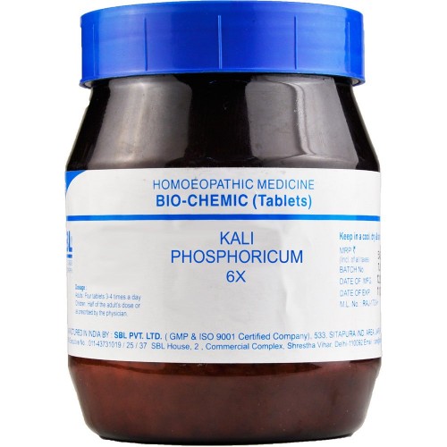 SBL Kali Phosphoricum 6X (450g) : For Fear, Bad breath, Bed wetting, Constipation, Late menses, Energy
