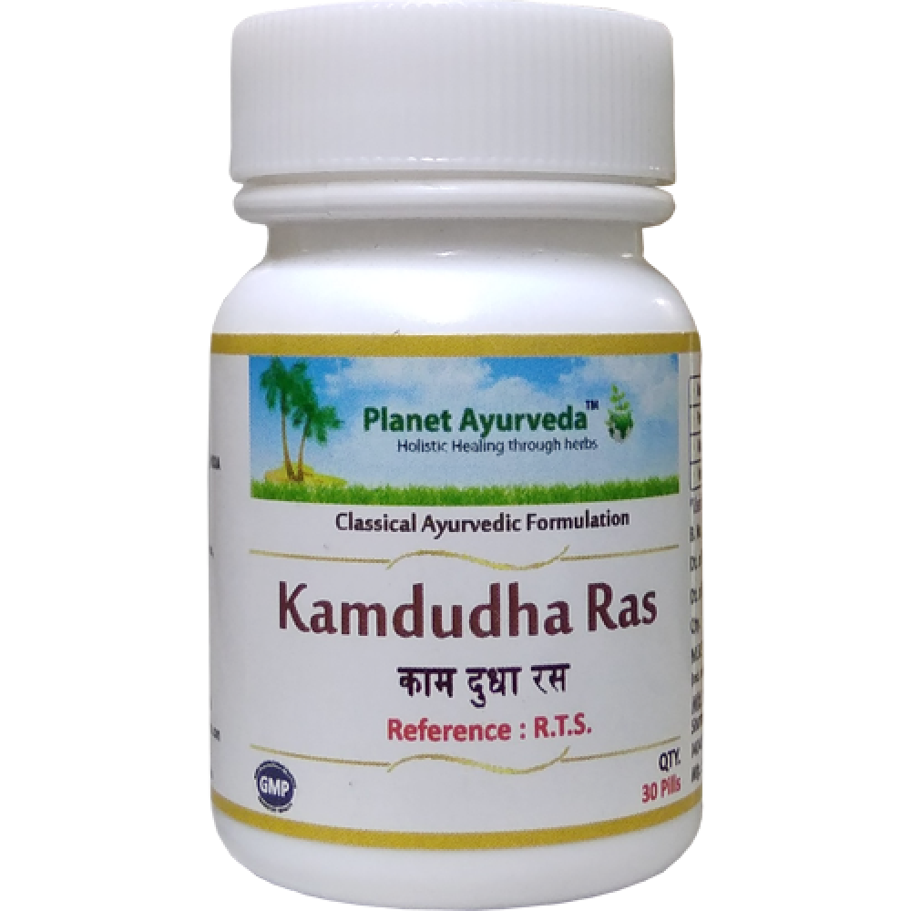 Planet Ayurveda's Kamdudha Ras - 1 Bottles (30 Pills Each) uses