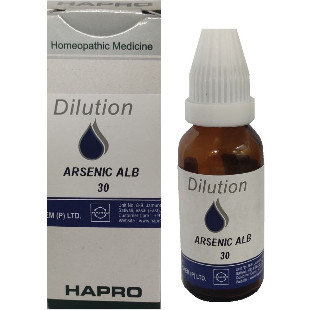 Hapro Arsenic Alb 30 CH (30ml) uses, benefits, price, dosage ...