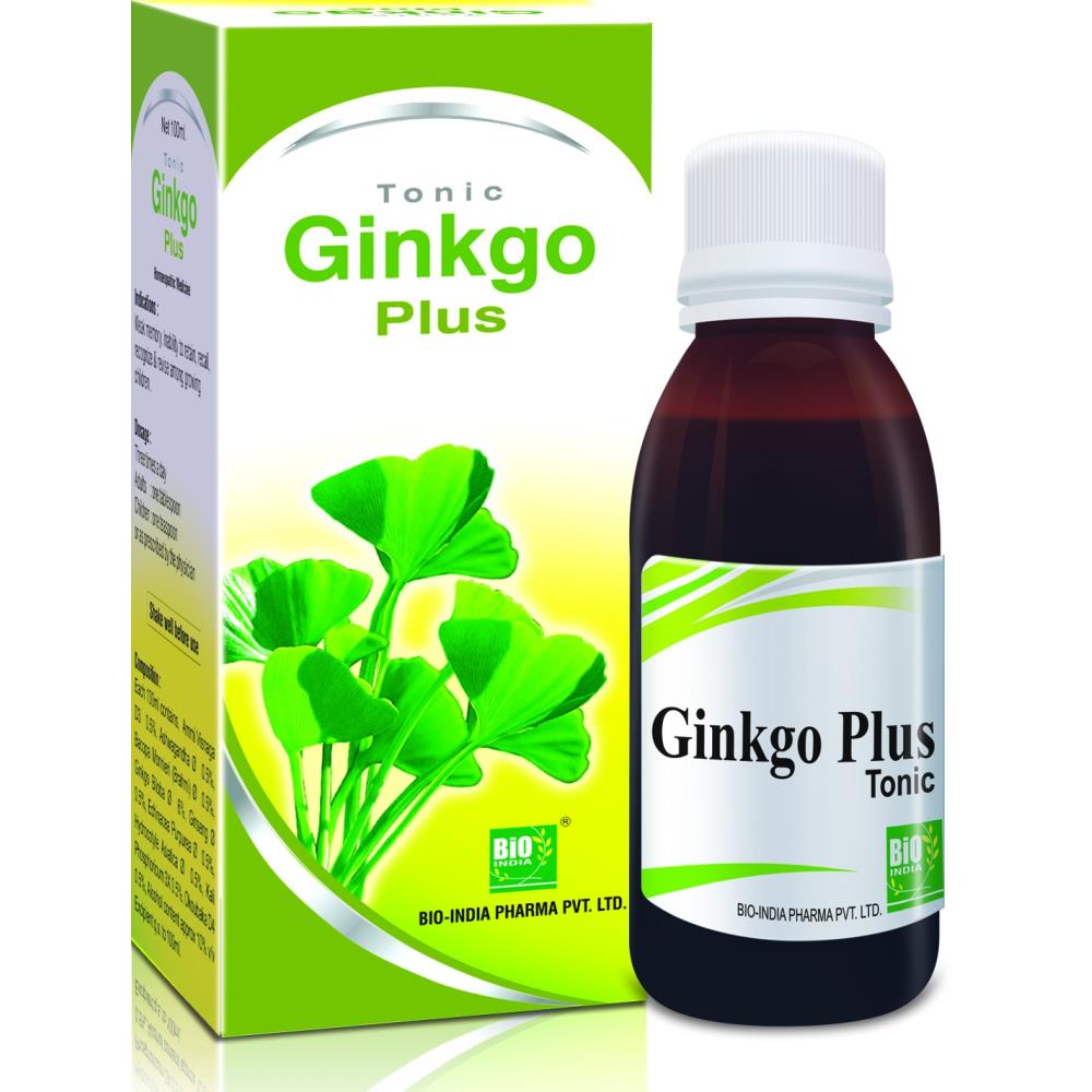 Bio India Ginkgo Plus Tonic 120ml Improves Concentration