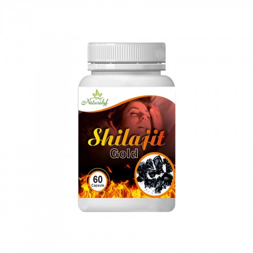 Naturalyf Shilajit Gold Capsules (60 Caps) : Natural & Pure Ayurvedic For Men & Women (60capsule)